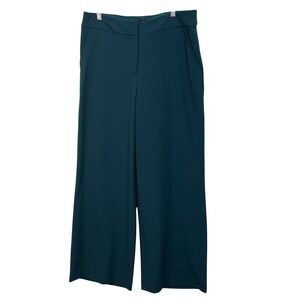 Tahari ASL Slacks‎ Pants Women's 12 Wide-Leg Emerald Green Stretch EUC